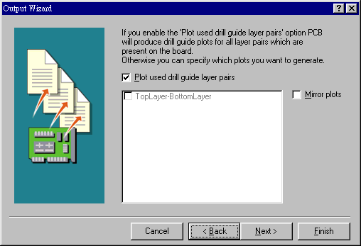 內(nèi)定值為設(shè)計(jì)為頂層與底層要鉆孔文件，且為50mil大小的圖形