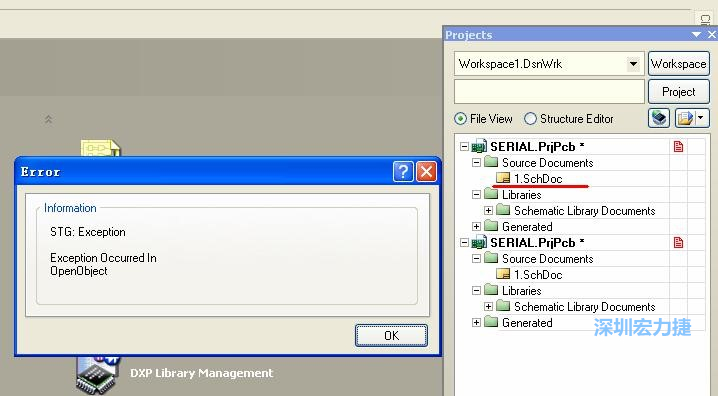 點(diǎn)擊“打開(kāi)”。打開(kāi)過(guò)程中出現(xiàn)了一個(gè)錯(cuò)誤，但文件轉(zhuǎn)換還是成功了。點(diǎn)擊 OK 關(guān)閉錯(cuò)誤窗口。