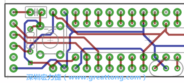將最后的電路線如上圖所示繪制完成。