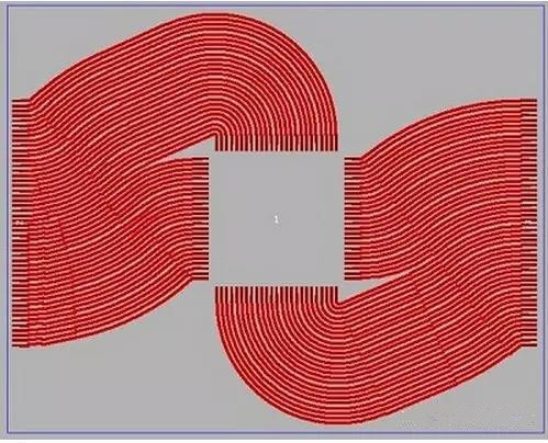 (中間)任意角度布線不僅有助于縮短導(dǎo)線長度，而且在確保滿足所有要求的同時占用更小的面積；
