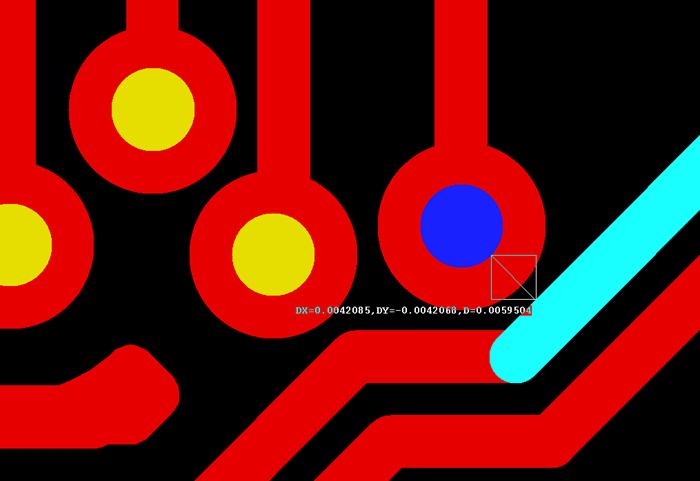 多層板中過孔會在每層線路上都有孔環(huán)，且每個層孔環(huán)周圍環(huán)境有夾線也有不夾線，環(huán)境各不一