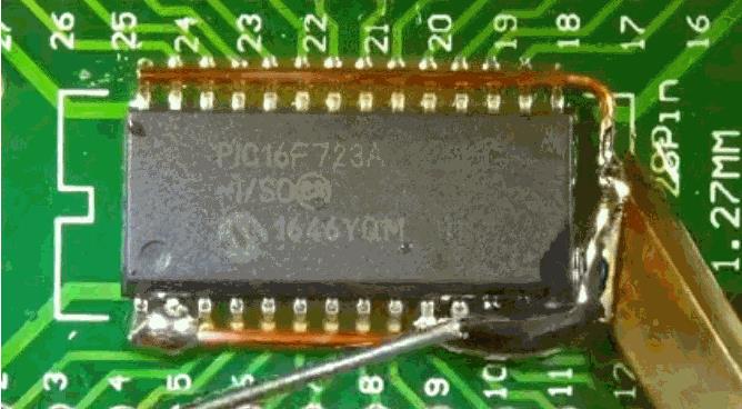  更大的SOP芯片，則使用更長的導(dǎo)熱銅絲